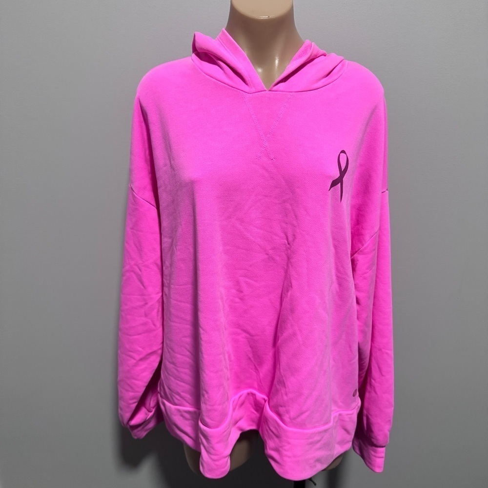 LIVI Lane Bryant Breast Cancer Ribbon Hoodie Pullover 18/20 Pink - Picture 2 of 7